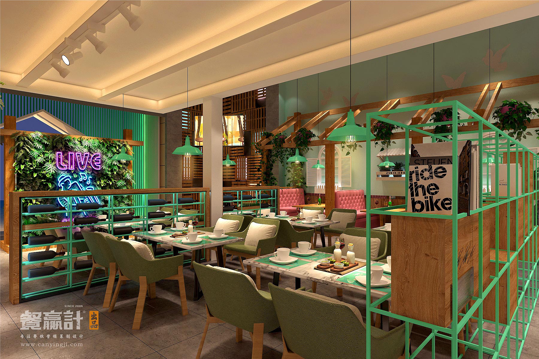 深圳生态主题餐厅空间升级改造设计——禾π创意空间设计