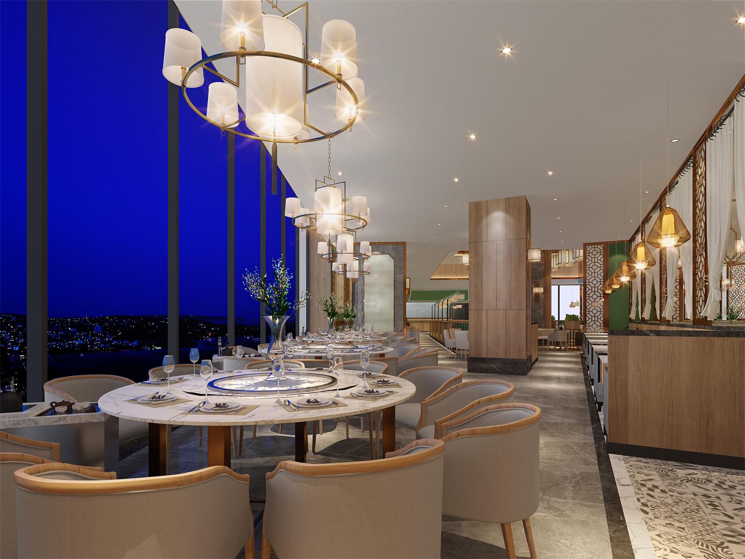 粤式早茶深圳餐厅空间设计——趣茗轩创意茶楼靠窗空间设计