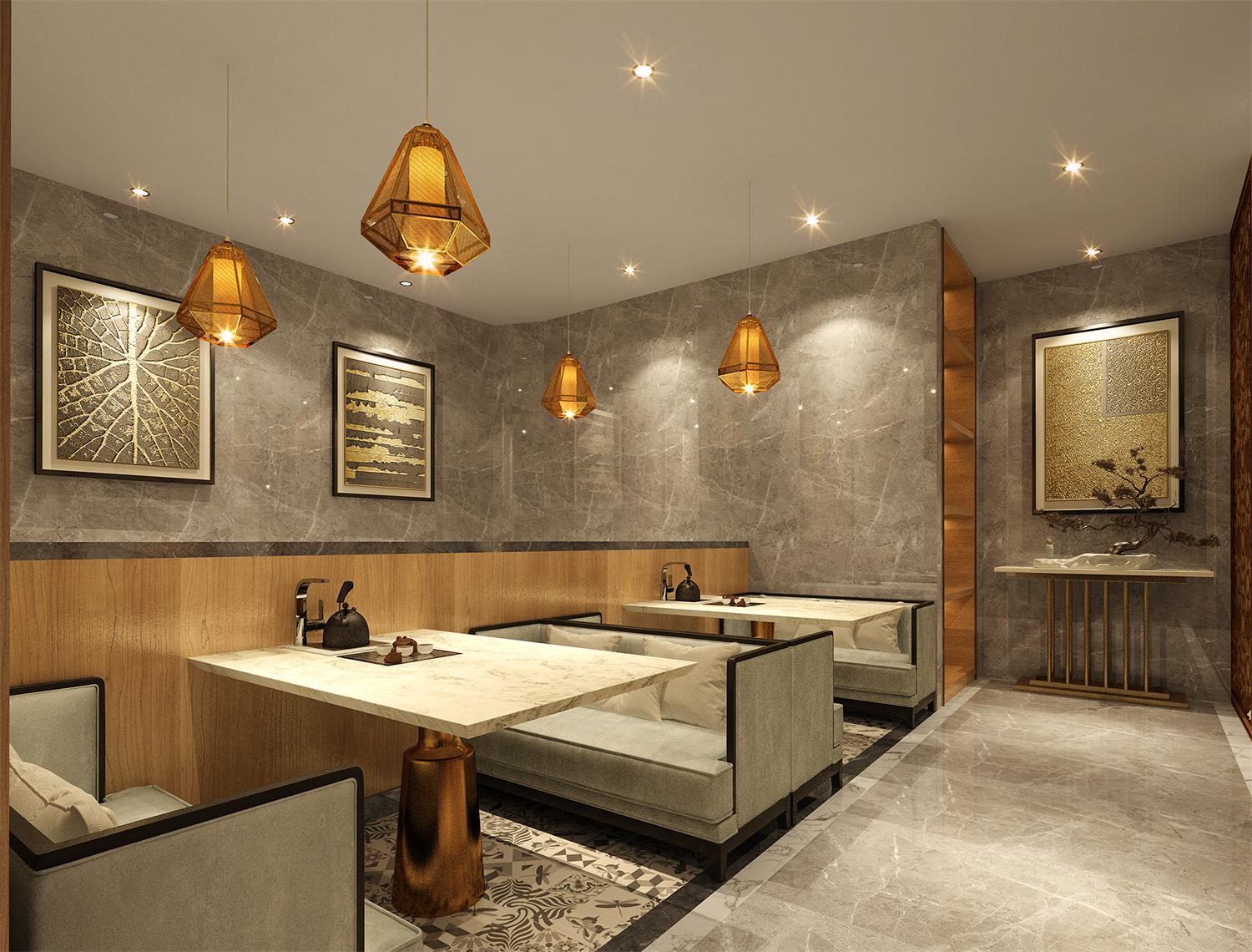 粤式早茶深圳餐厅空间设计——趣茗轩创意茶楼卡位空间设计